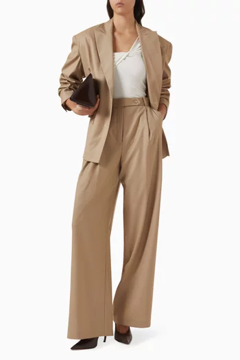 Draped Ribbed Top in Cotton