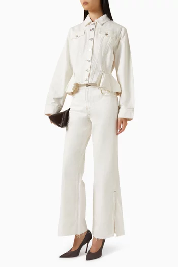 Peplum Jacket in Denim