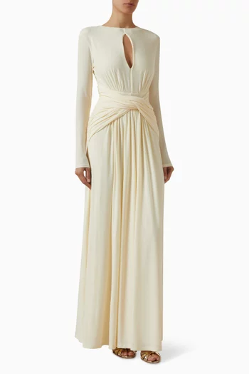 فستان ويز مي بكشكش جيرسيه