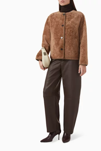 جاكيت لوسين بوجهين فرو وجلد