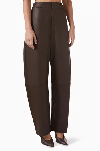 Charlotte Barrel Pants in Leather