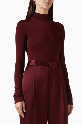 Mockneck Bodysuit in Jersey