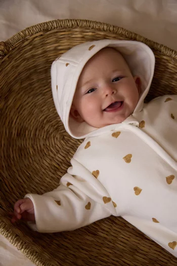 أوفرول بتصميم قلب قطن وبامبو 