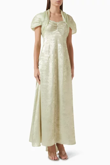 A-line Dress in Crepe & Organza