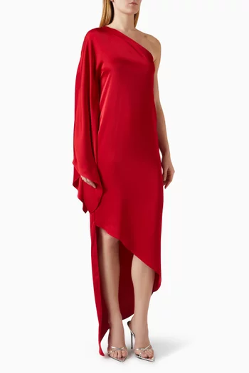 Vivian One-shoulder Dress in Satin