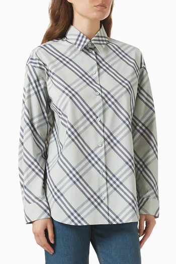 Elara Check-print Shirt in Cotton