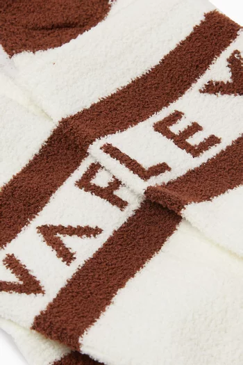 Spencer Logo Socks in Bouclé-effect Yarn