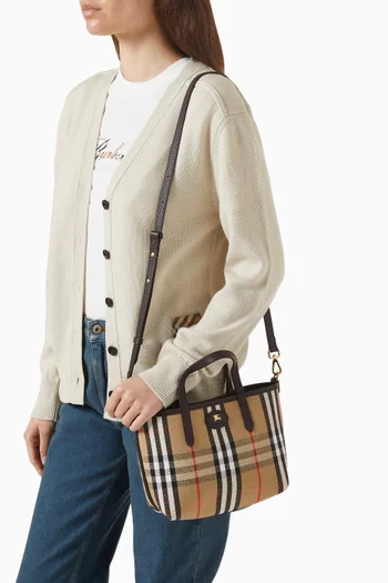 حقيبة يد بلومزبري ميني بوجهين جلد بارز الملمس