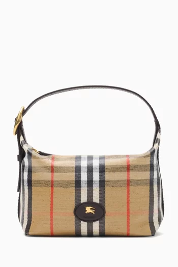 Mini Highlands Shoulder Bag in Check Canvas