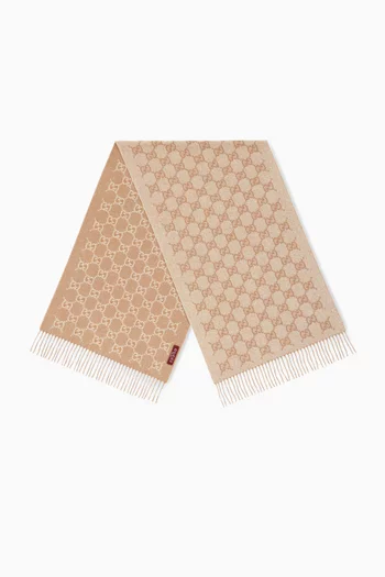 وشاح بنقشة حرفي GG كشمير