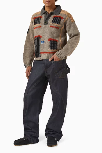 House Polo Sweater in Wool