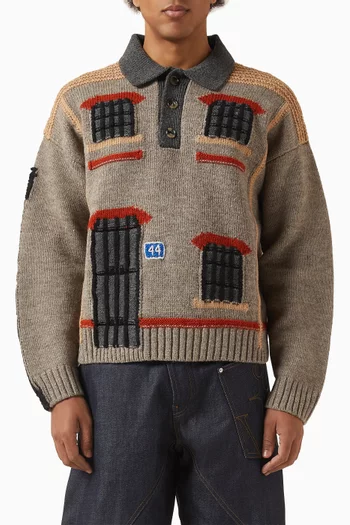 House Polo Sweater in Wool