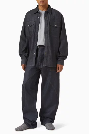 تي شيرت مطرز بمرساة قطن