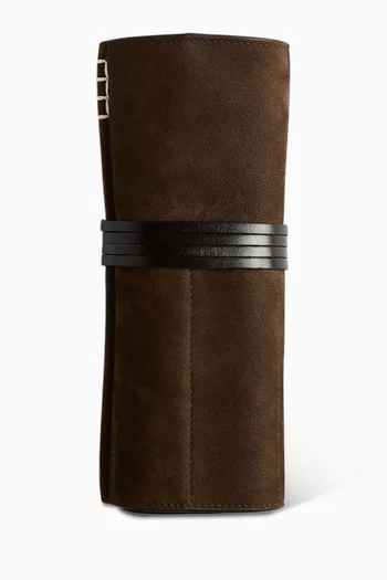 Pen Roll Case in Leather