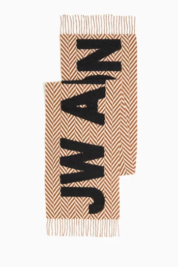 Checkered Logo Scarf in Wool