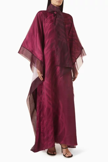 قفطان بوشاح مزين بنقشة