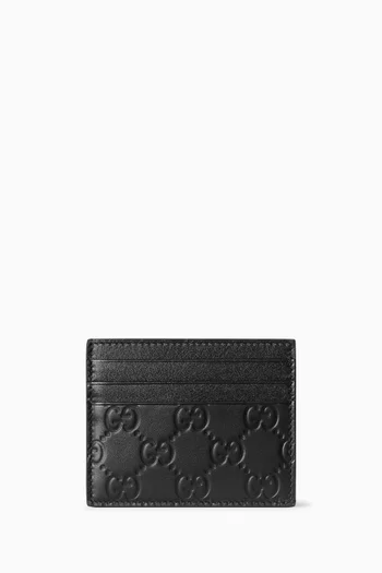 GG Emblem Card Case in Leather