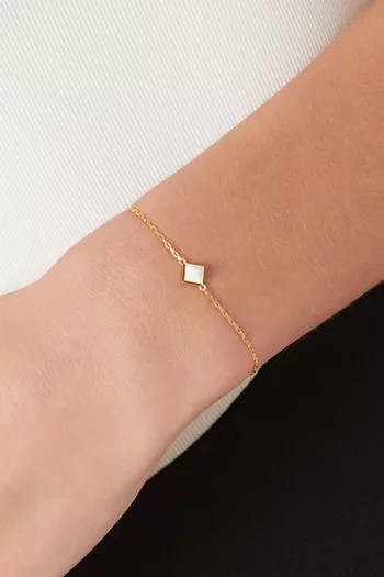 Cleo Pyramid Bracelet in 18kt Yellow Gold