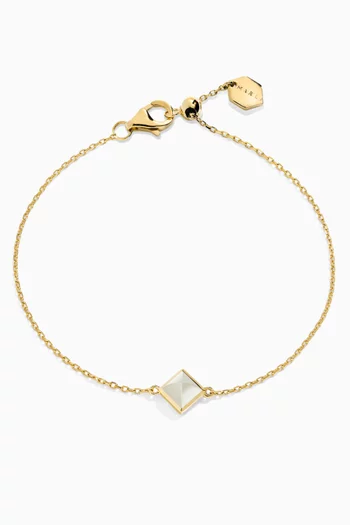 Cleo Pyramid Bracelet in 18kt Yellow Gold