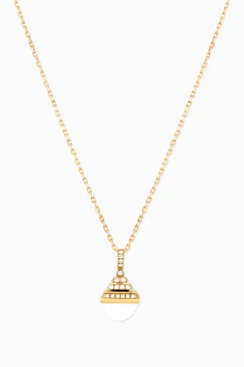 Cleo Rev Diamond Mini Pendant Necklace in 18kt Yellow Gold