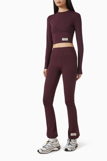 Long-sleeve Cropped Top in Softskin