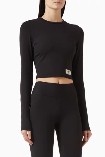 Long-sleeve Cropped Top in Softskin