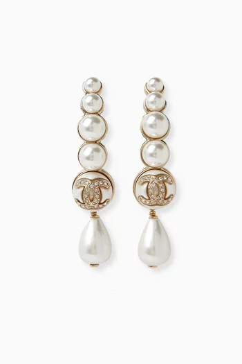 CC Pearl Drop Earrings