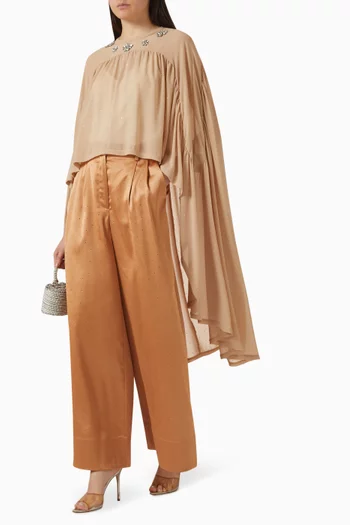 Crystal-embellished Top in Satin
