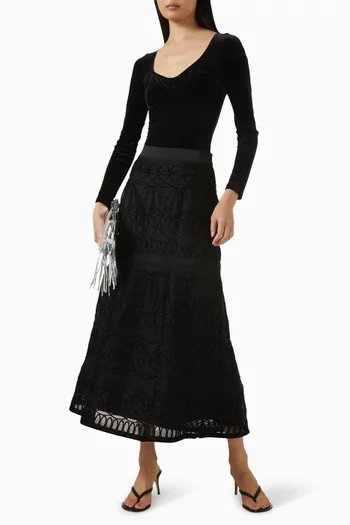 Joderie Embroidered Skirt