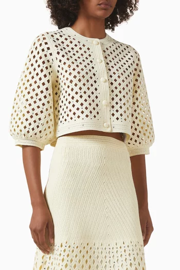 Musselyna Open-knit Cardigan