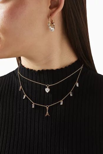 قلادة بتصميم مزدوج مزينة بحلي نحاس