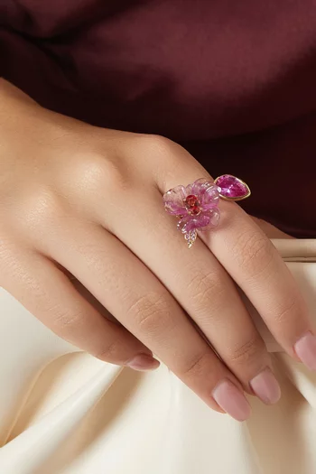 Sapphire Potato Petunia Ring in 18kt Gold-vermeil