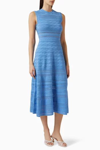 Pointelle Knit Dress in Viscose Blend