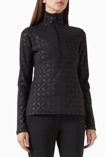 جاكيت تزلج ايكون بنمط سترة بشعار الماركة