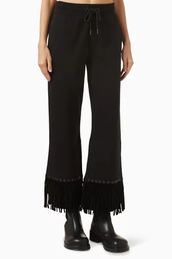 بنطال رياضي رين بقصة ساق واسعة صوف