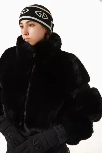 طوق رأس تيارا منسوج بشعار الماركة