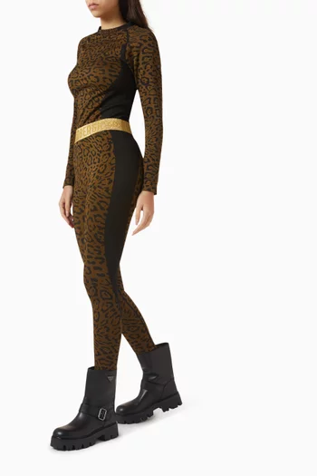 Caitlyn Jaguar Base Layer Tights in Knit