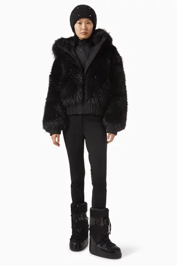 Indira Reversible Ski Jacket in Faux Fur