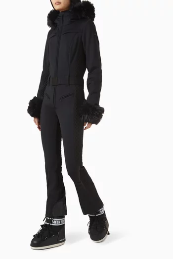 بدلة تزلج انجيل بحواف فرو صناعي