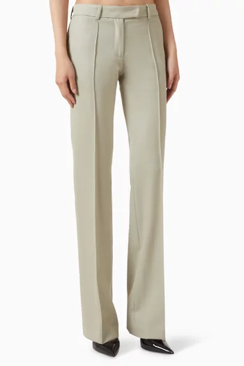 Straight-leg Pants in Wool