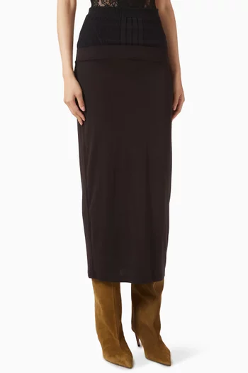 تنورة بحزام خصر مزدوج