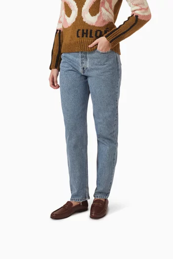 حذاء سهل الارتداء بشعار الماركة جلد عجل لامع