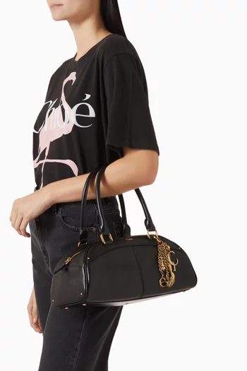 حقيبة بولينغ متوسطة جلد عجل