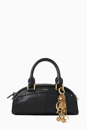 حقيبة بولينغ متوسطة جلد عجل