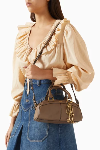 حقيبة بولينغ كلوي صغيرة جلد