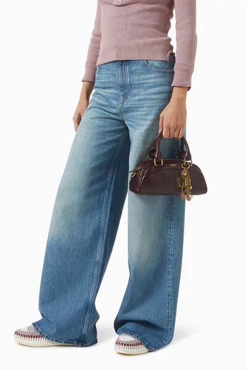 حقيبة بولينغ كلوي صغيرة جلد