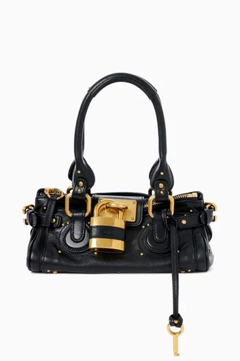 حقيبة كتف بادينغتون صغيرة جلد جاموس بارز الملمس