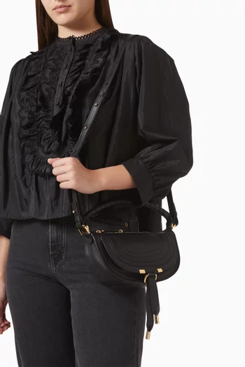 حقيبة كتف مارسي صغيرة جلد عجل