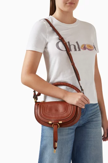 حقيبة كتف مارسي صغيرة جلد عجل