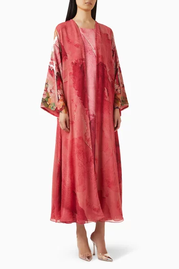 Printed Tassel Abaya